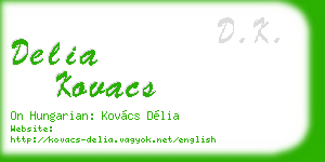 delia kovacs business card